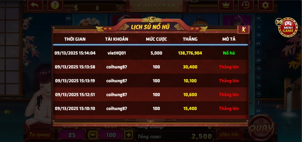 lịch sử nổ hũ spa netwin