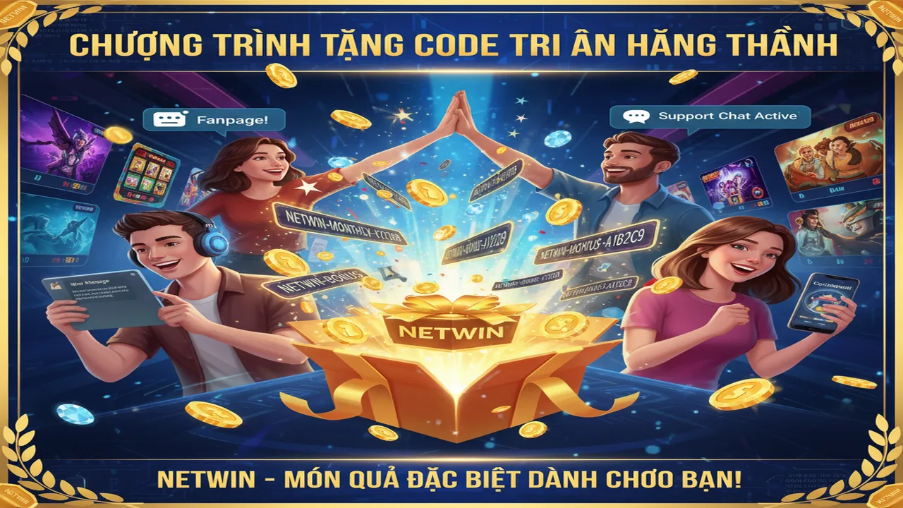 Cách nhận Code khuyến mãi tri ân hàng tháng Netwin