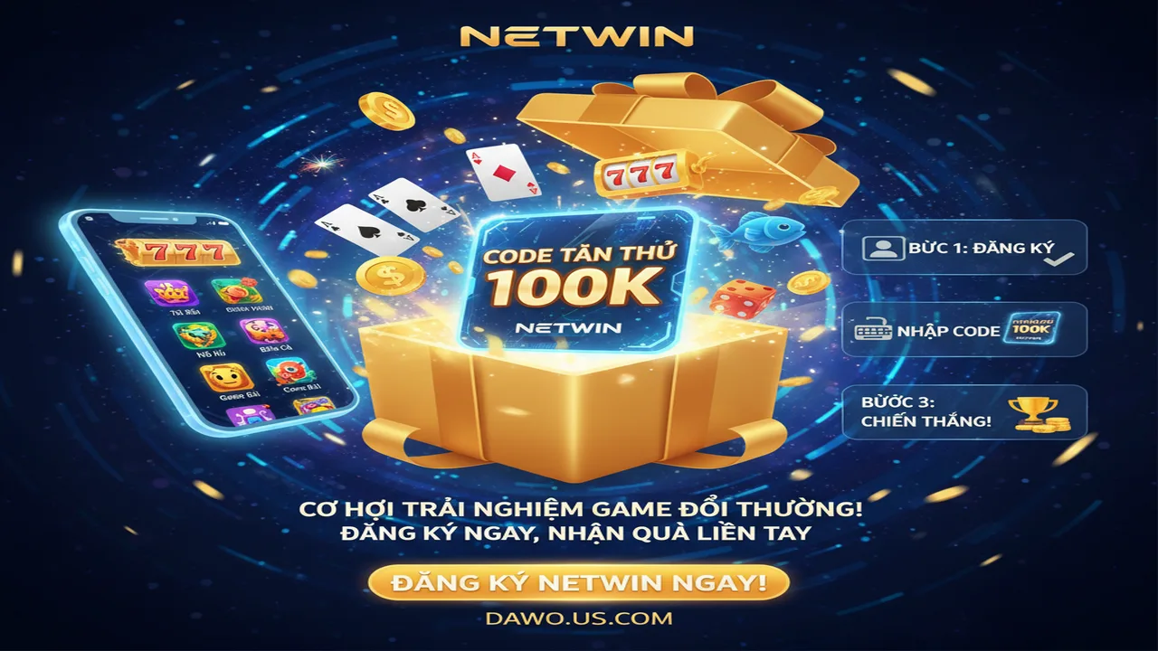 Tặng Code tân thủ 100k khi đăng ký tài khoản Netwin