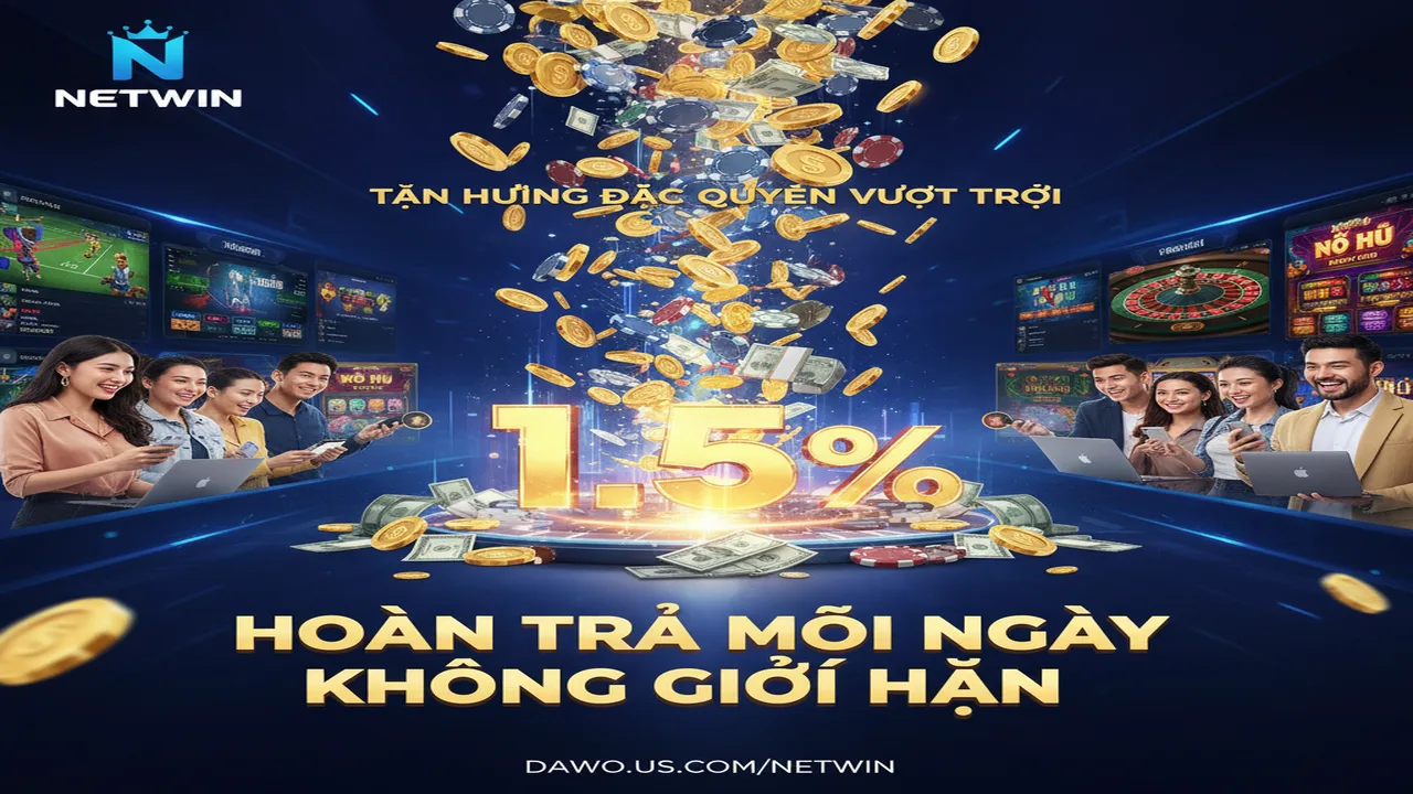 Hoàn trả 1.5% không giới hạn mỗi ngày tại đây Netwin